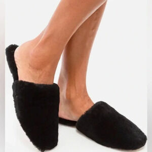 AEYDE Kelly Shearling Slipper Black Size EU 42